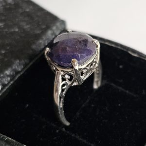 19,1 mm Nostalgisch gestalteter Silberring Ring Silber 925 Sodalith Vintage selten rar SR1581