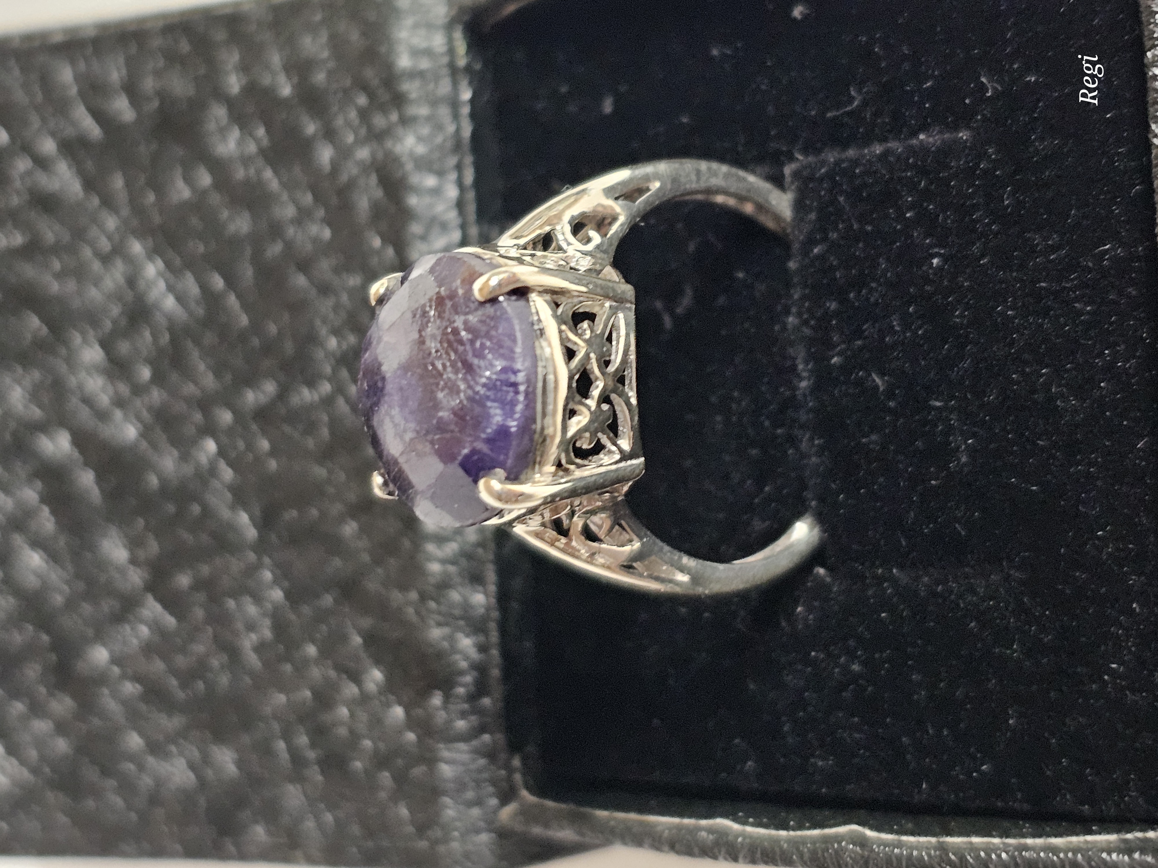 19,1 mm Nostalgisch gestalteter Silberring Ring Silber 925 Sodalith Vintage selten rar SR1581 – Bild 2