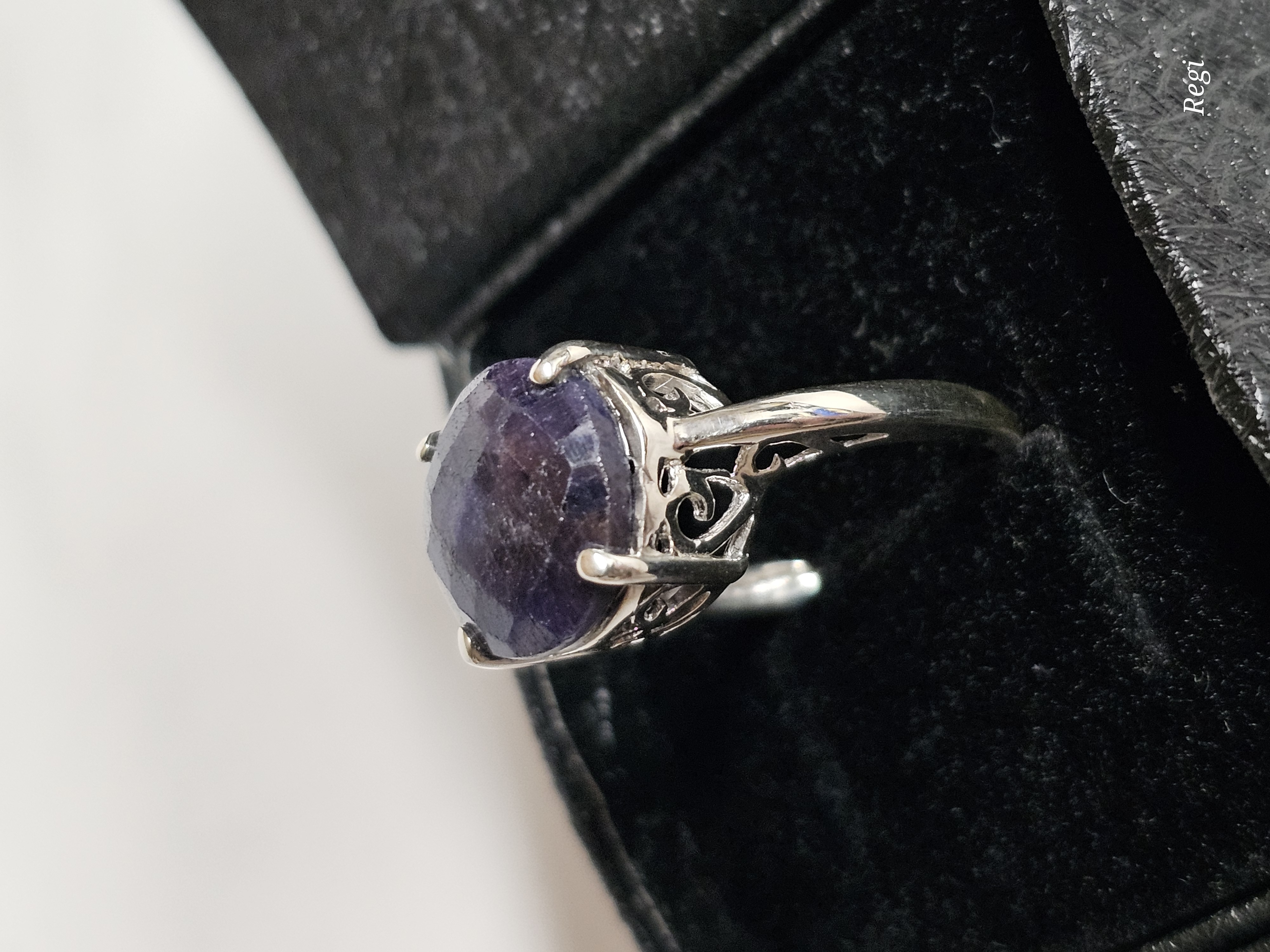 19,1 mm Nostalgisch gestalteter Silberring Ring Silber 925 Sodalith Vintage selten rar SR1581 – Bild 3