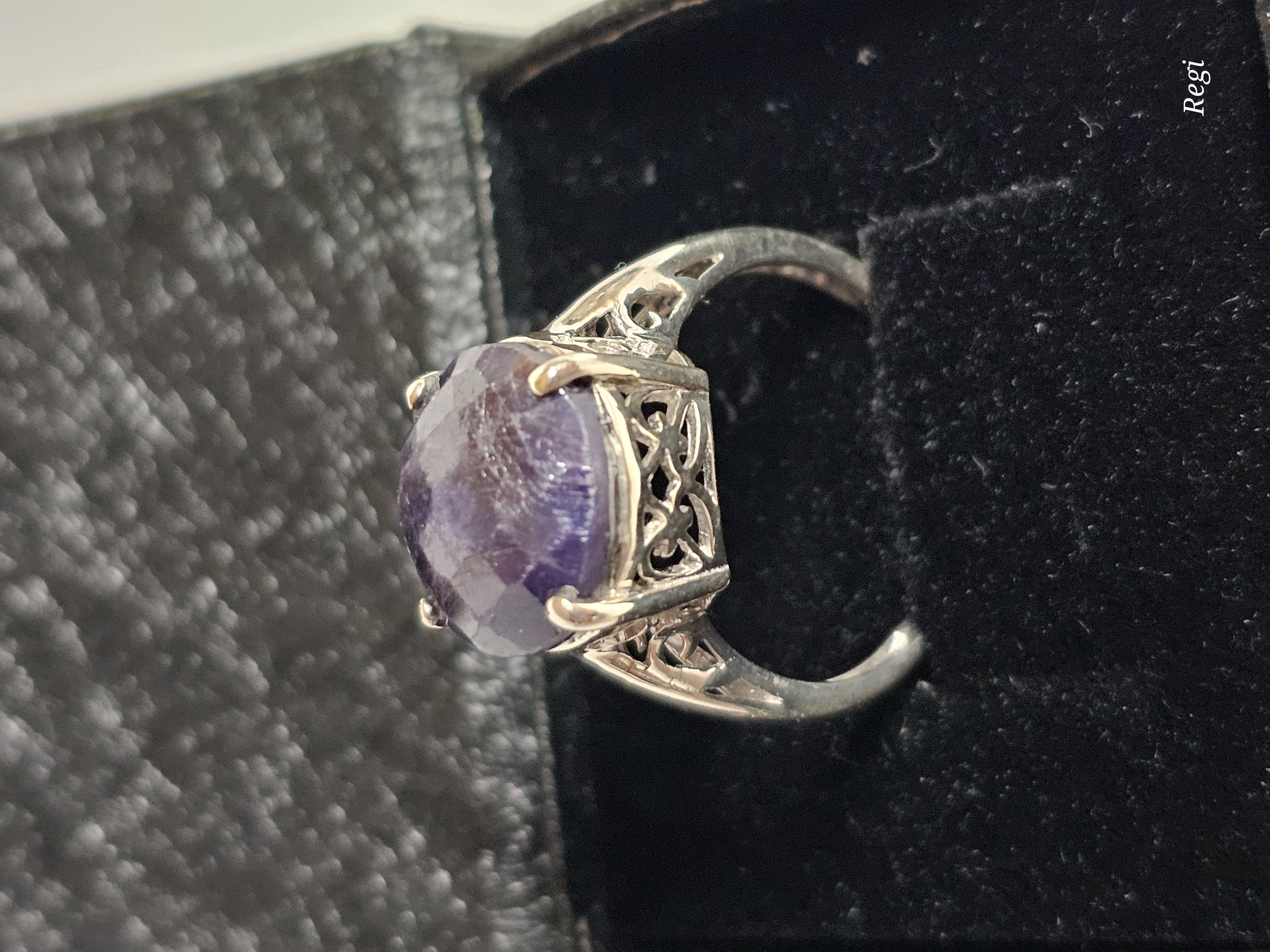 19,1 mm Nostalgisch gestalteter Silberring Ring Silber 925 Sodalith Vintage selten rar SR1581 – Bild 4