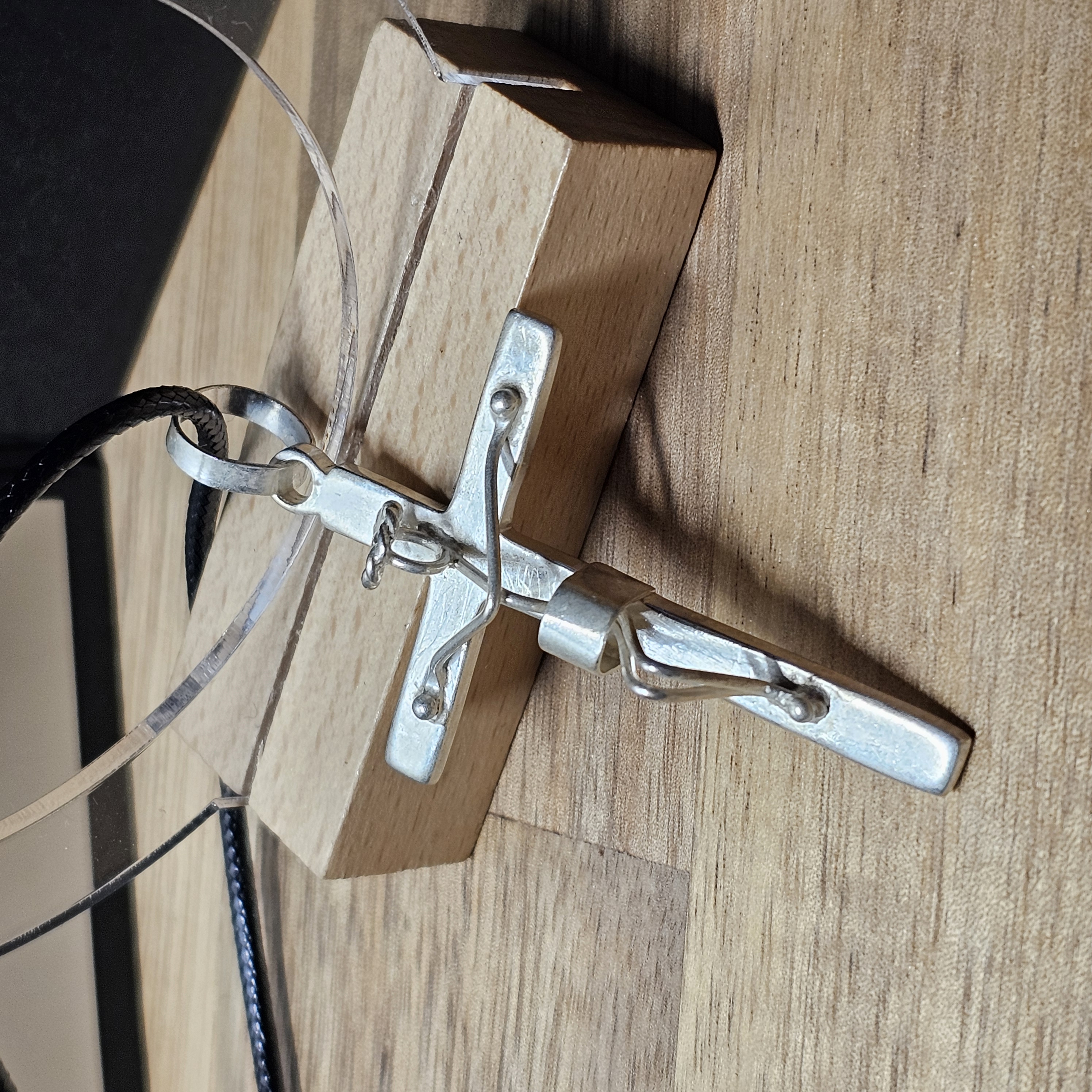 Modischer Kreuzanhänger Anhänger Silberanhänger ohne Kette Kreuz Jesus Inri Silber 925 kunstvoll selten rar SKA1246